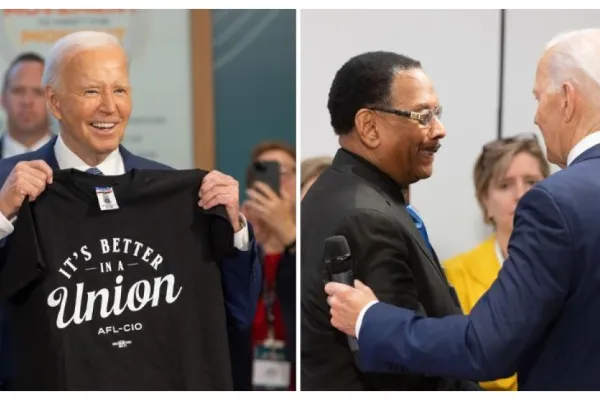 Biden at AFL-CIO with Claude